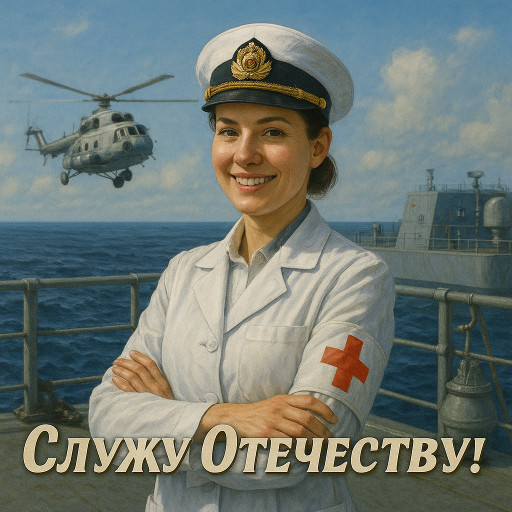 ии портрет моряка в день вмф с морской тематикой