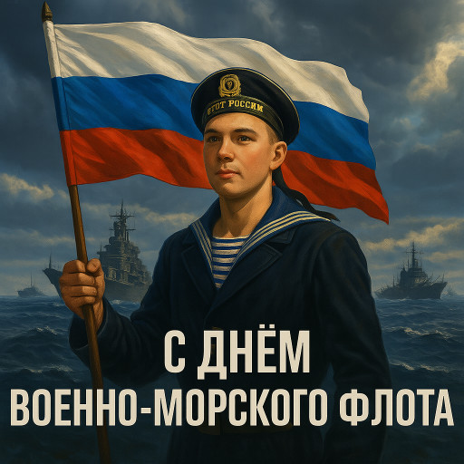 ии портрет моряка в день вмф с морской тематикой