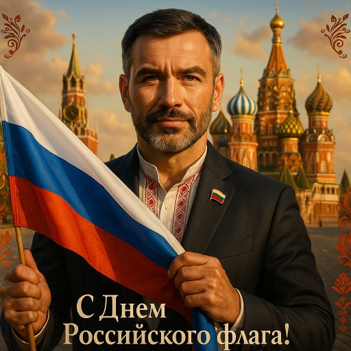 Коллекция ИИ шаржей ко Дню российского флага