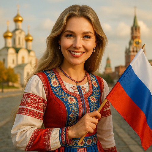 Коллекция ИИ шаржей ко Дню российского флага