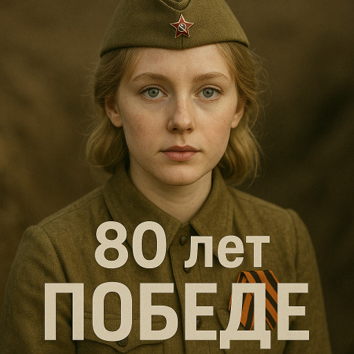 Коллекция ИИ-портретов и поздравительных открыток к 9 мая